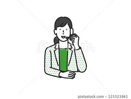 呼叫中心女士 123323861