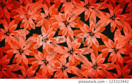 red tropical leaves pattern on black color background red tropical leaves pattern on black color background 123323942