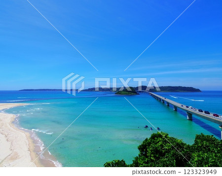 Spectacular view from Tsunoshima Observatory (Shimonoseki City, Yamaguchi Prefecture) 123323949