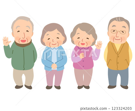 Elderly group, senior, elderly 123324203