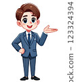 Illustration of a man wearing a suit 123324394