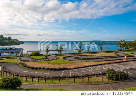 石川縣,能登島水族館在晴朗的日子,周圍的風景,九月 石川縣,能登島水族館在晴朗的日子,周圍的風景,九月 123324544