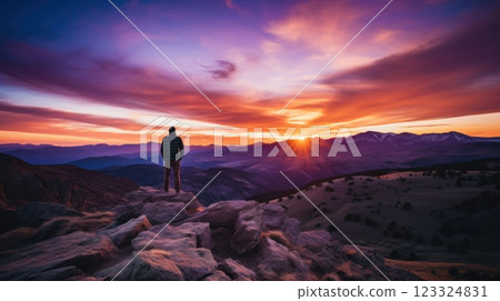 majestic mountain sunset majestic mountain sunset 123324831