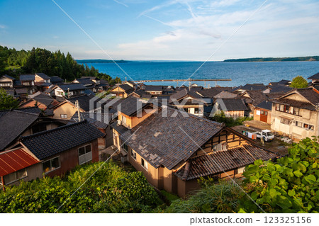 Black tile roofs in Nanao City, Ishikawa Prefecture, September Black tile roofs in Nanao City, Ishikawa Prefecture, September 123325156