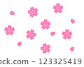 櫻花花瓣插畫素材 123325419