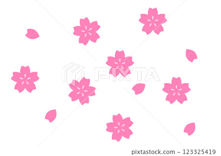 cherry blossom petals illustration material cherry blossom petals illustration material 123325419