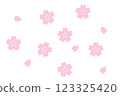 櫻花花瓣的插畫素材 123325420