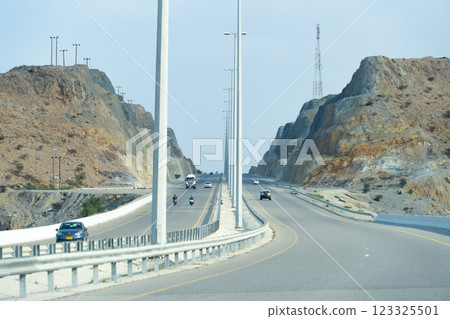 Highway scenery in Oman Highway scenery in Oman 123325501