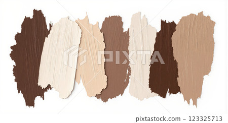Abstract Mocha Brush Strokes A white background with bold, abstract brush strokes in mocha, taupe, and cream. The strokes are 123325713