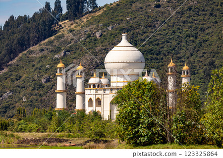 Replica of Taj Mahal, Bioparque Wakata, Tocancipa municipality of the Metropolitan Area of Bogota, Colombia. 123325864