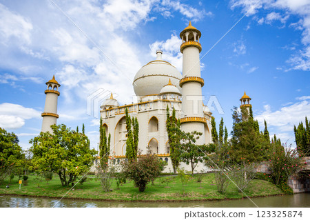 Replica of Taj Mahal, Bioparque Wakata, Tocancipa municipality of the Metropolitan Area of Bogota, Colombia. 123325874