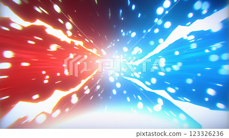 "Comparative red and blue energy background" 123326236