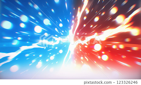 "Comparative red and blue energy background" 123326246