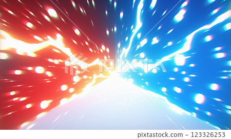 "Comparative red and blue energy background" 123326253