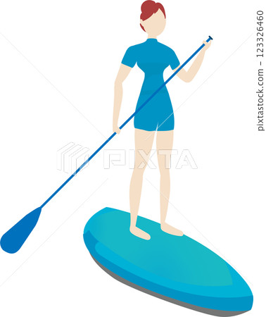 Woman riding a SUP 123326460