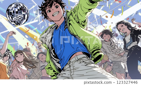 Young people dancing in a club Young people dancing in a club 123327446