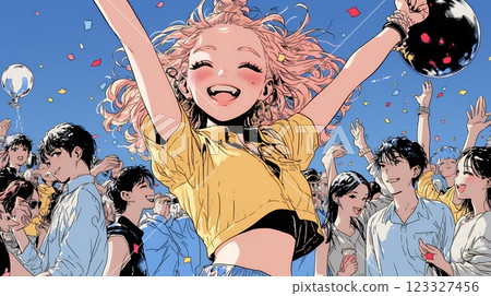 Young people dancing in a club Young people dancing in a club 123327456