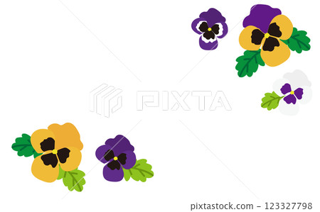 Pansy background illustration material 123327798