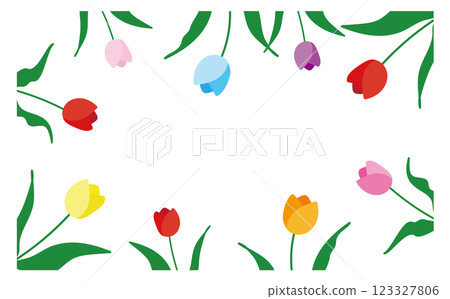 鬱金香背景插畫素材 鬱金香背景插畫素材 123327806