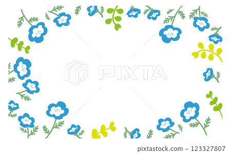 粉蝶花背景插圖素材 粉蝶花背景插圖素材 123327807