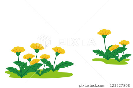 Dandelion background illustration material 123327808