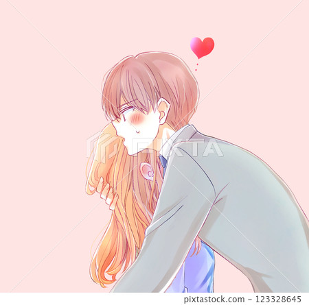 男人擁抱女人，上班族，汗水 123328645