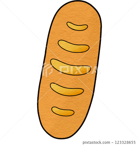 The illustration of a french baguette The illustration of a french baguette 123328655
