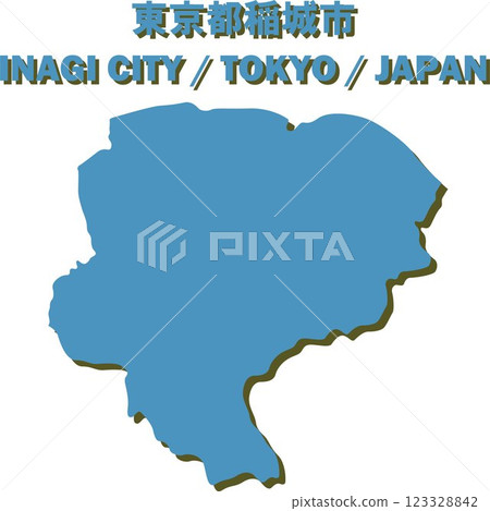 Vector illustration map of Inagi city, Tokyo - Map of Japan - Vector illustration map of Inagi city, Tokyo - Map of Japan - 123328842