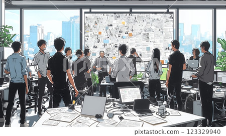 商務人士透過團隊合作解決問題 商務人士透過團隊合作解決問題 123329940