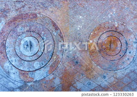 Rusty textured surface metal. Cast iron corrosion texture background Rusty textured surface metal. Cast iron corrosion texture background 123330263