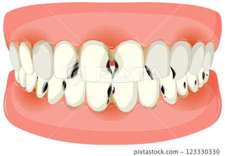 Healthy Teeth and Gums Illustration 123330330
