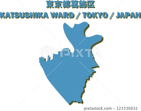 Map of Japan - Tokyo Katsushika ward vector illustration map Map of Japan - Tokyo Katsushika ward vector illustration map 123330832