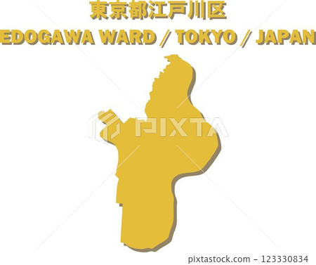 Map of Japan - Edogawa Ward, Tokyo Vector Illustration Map Map of Japan - Edogawa Ward, Tokyo Vector Illustration Map 123330834