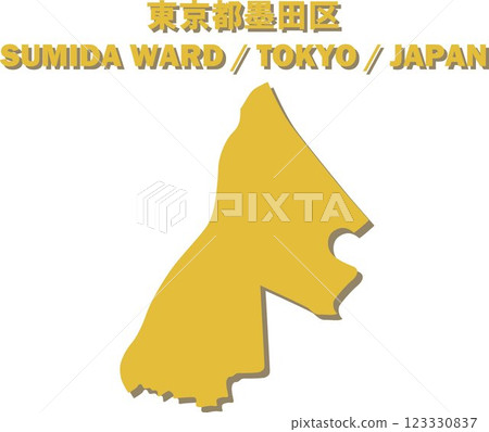 Map of Japan - Tokyo Sumida Ward vector illustration map Map of Japan - Tokyo Sumida Ward vector illustration map 123330837