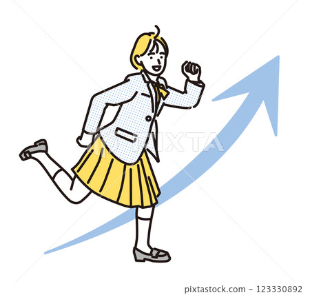 簡單描繪高中女生奔向未來 123330892