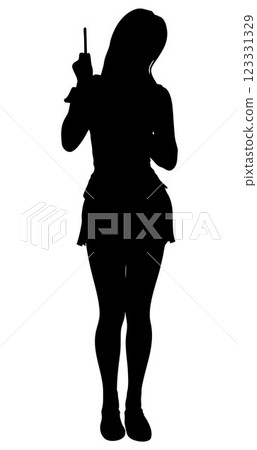College or office girl silhouette 123331329