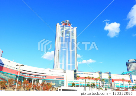 Osaka City, Osaka Prefecture, Osaka Prefectural Sakishima Government Building and Asia Pacific Trade Center scenery Osaka City, Osaka Prefecture, Osaka Prefectural Sakishima Government Building and Asia Pacific Trade Center scenery 123332095