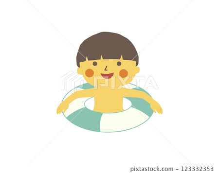 Child in a swim ring Child in a swim ring 123332353