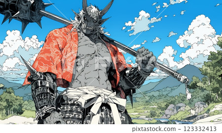 A strong demon is given a golden club. A strong demon is given a golden club. 123332413