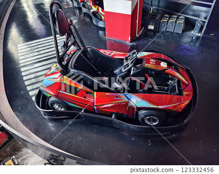 New electric go karts in the modern indoor racing track New electric go karts in the modern indoor racing track 123332456