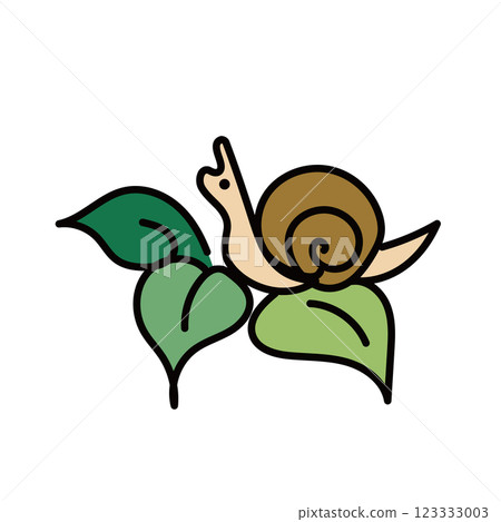 Snail illustration color 123333003