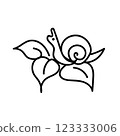 Snail illustration monochrome 123333006