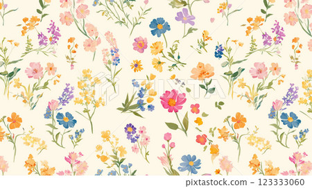 Flower wallpaper material (Generative AI) 123333060