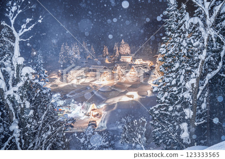 五箇山的雪冬：相倉合掌村，燈光綏爛 123333565