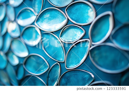 Blue three-dimensional background material 123333591