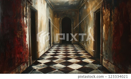 Creepy hotel checkerboard floor_3 123334021