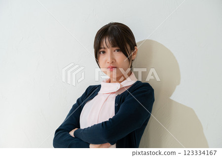 Thinking female staff 123334167