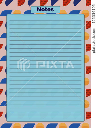 Colorful Lined Notes Page Template for Writing and Planning Colorful Lined Notes Page Template for Writing and Planning 123334193
