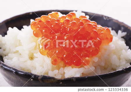 A delicious looking salmon roe bowl A delicious looking salmon roe bowl 123334336