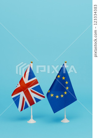 UK flag and european flag UK flag and european flag 123334383